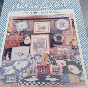 Country Times Three Counted Cross Stitch Booklet by Alma Lynne Farmhouse Easter